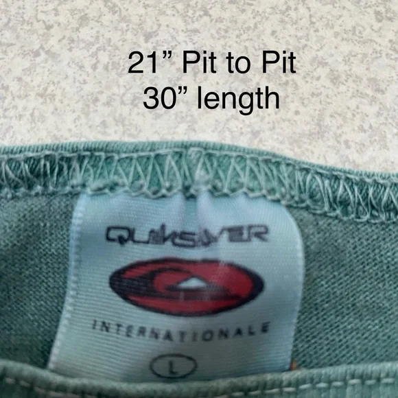 Quiksilver Vintage Green Graphic Tee - Picture 4 of 8